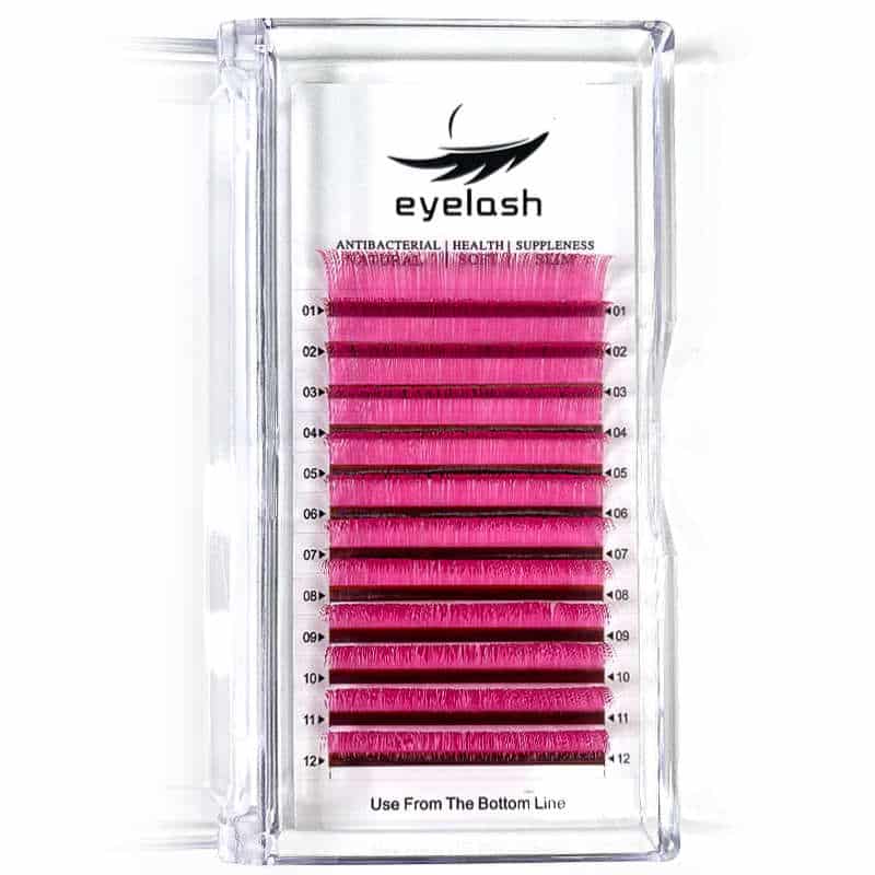 Pink Eyelash Extensions